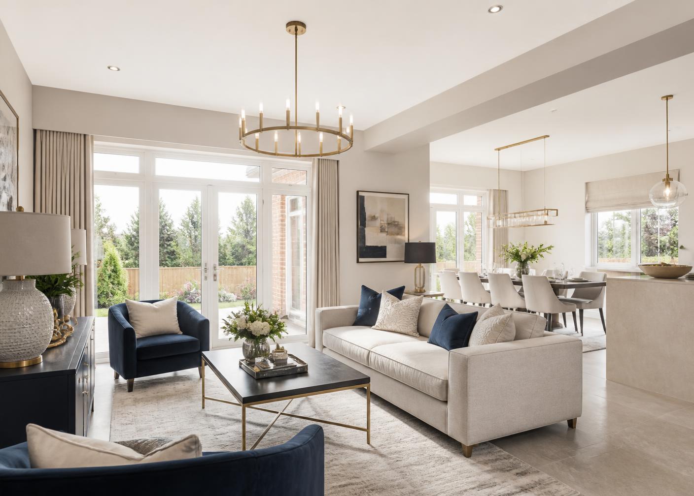 Bright modern new build interior